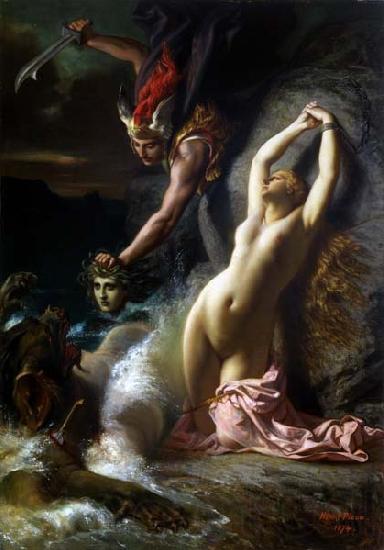Henri-Pierre Picou Andromeda Chained to a Rock Norge oil painting art